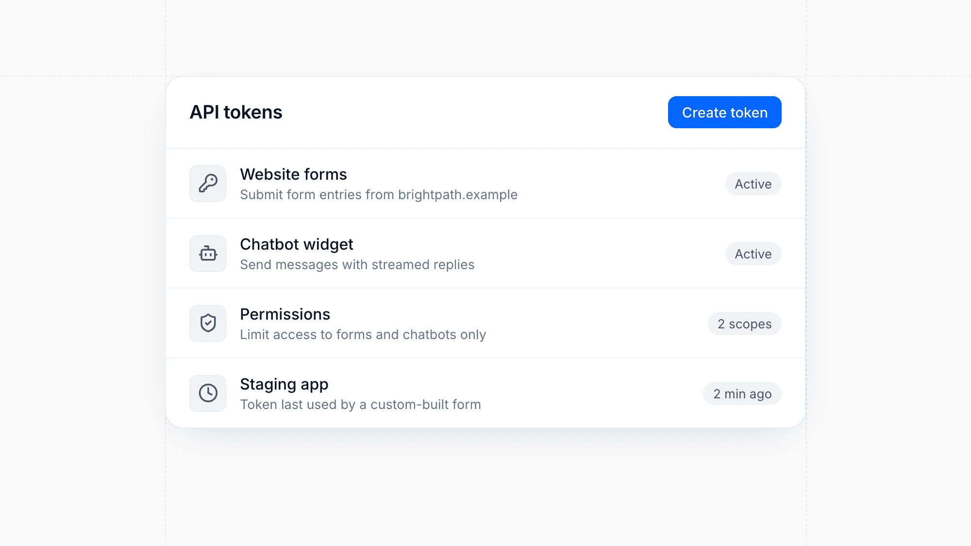 Public API for Forms and Chatbots
