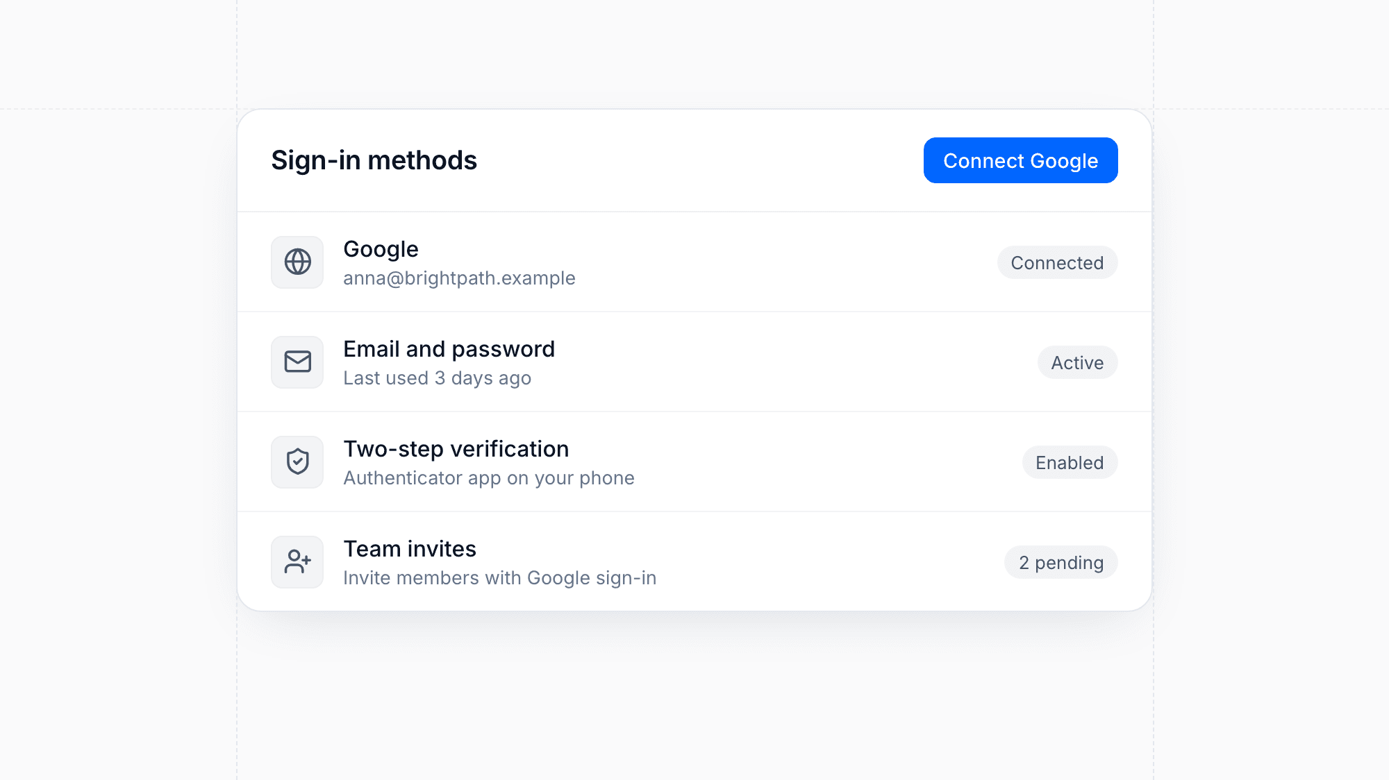 Sign in with Google